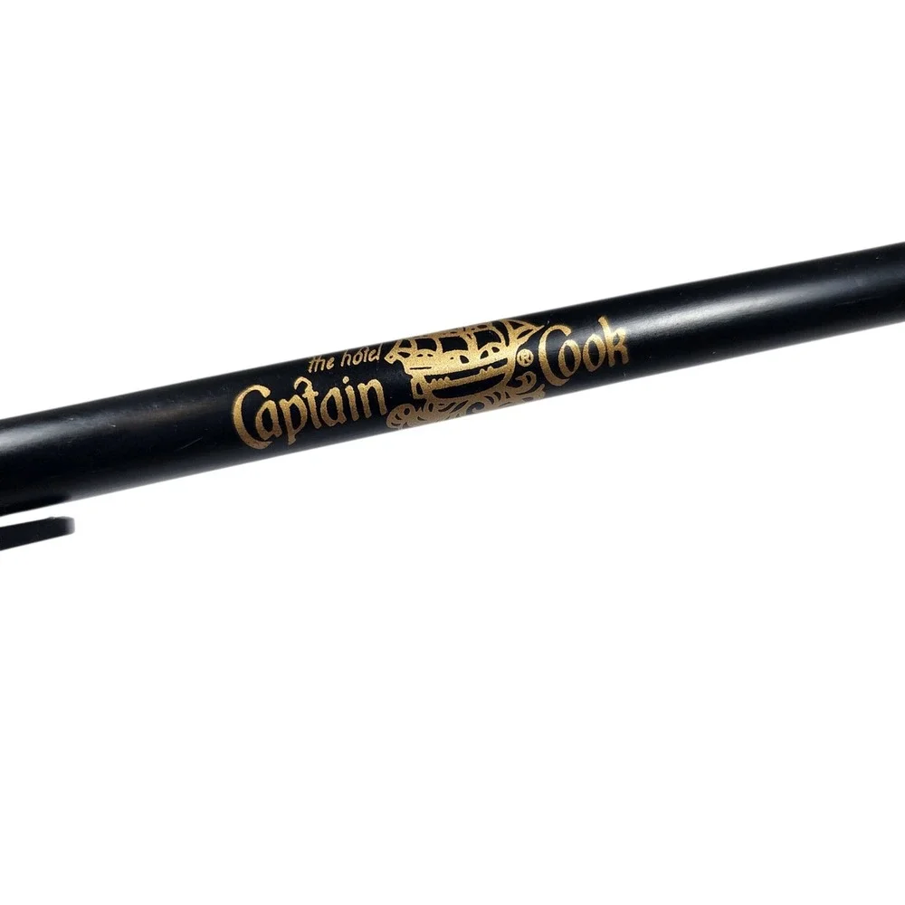 Rare Hotel Captain Cook Black Pen Gold Logo Ship Nautical‎ Collectible Souvenir